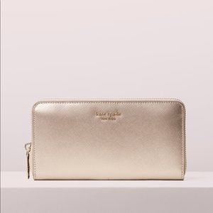 Rose Gold Kate Spade Continental Wallet
